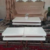 مبل هفت نفره و بوفه چوبی