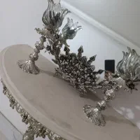 اینه شمعدون و کنسول سیاه قلم کاری کرده|بوفه، ویترین، کنسول|بابل, |دیوار