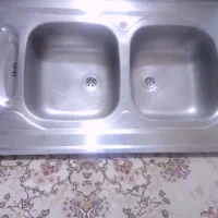 سینک اخوان دو لگنه|آب‌چکان و نظم‌دهنده ظروف|کرج, شهرک فرهنگیان|دیوار