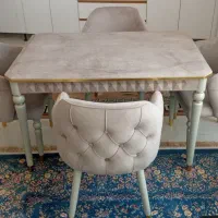 میز  ناهار خوری چهار نفره نو با چوب راش طرح مبل