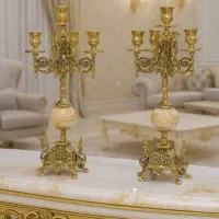 شمعدان برنز جفتی مینیاتوری