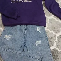 شلوار جین ونیم زیپ دخترانه