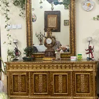 آینه کنسول طلایی