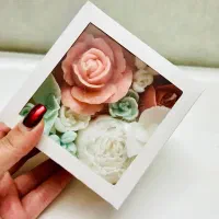 مینی باکس گل ماندگار (شمع)