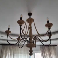 لوستر چوبی سبک روستیک