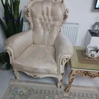 مبل 9نفره استیل چوب راش پارچه نانوبا پرده|مبلمان خانگی و میز عسلی|رویان, |دیوار