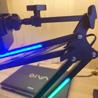 پایه میکروفون RGB برند Tanuki با هولدر موبایل|صوتی و تصویری|تهران, ایرانشهر|دیوار