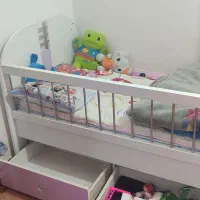 تختخواب کودک همراه با تشک|تخت و سرویس خواب|رامهرمز, |دیوار