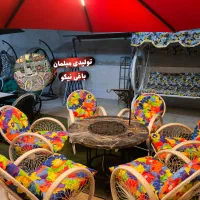 صندلی باغی ۶ نفره دور همی/طرح یلدایی/شب‌یلدا|مبلمان خانگی و میز عسلی|شهریار, کردزار|دیوار