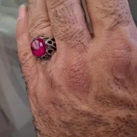 انگشتر نقره سنگ یاقوت