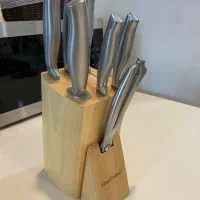 سرویس چاقو استیل پایه چوبی|ظروف پختوپز|مشهد, رضاشهر|دیوار