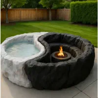 نمای سیمانی طرح سنگ و چوب|خدمات پیشه و مهارت|شیراز, باغ تخت|دیوار