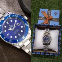 ساعت رولکس سابمارین مردانه  تک زنانه صفحه آبی