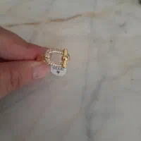 انگشتر مدل هرمس رنگ ثابت طلاروس ، آویز ساعت