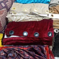 پرده ساختمانی دو مدل مخمل و طلاکوب