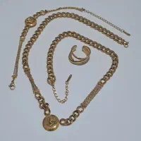 نیم ست گردنبند و دستبند و انگشتر