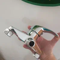 ساعت شیر برنجی روکش کروم