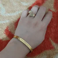 دستبند وانگشتر ژوپینگ بدل رنگ ثابت|بدلیجات|خرم‌آباد, |دیوار