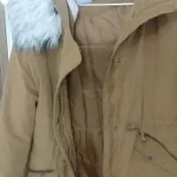 کاپشن بلند دخترانه کلاهدار