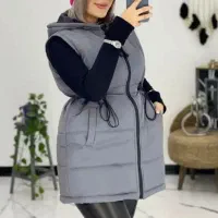 پافر طوسی کمر کش دار