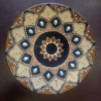 ظرف سفالی تزیینی و قاب عکس