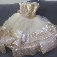 لباس عروس ،عروسکی دخترانه طلایی