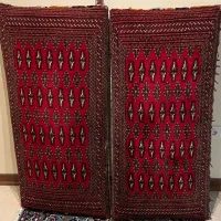 یک جفت پشتی دستبافت قدیمی ( سایز بزرگ)