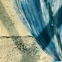 تابلو دکوراتیو برجسته طرح گل آبی/ دست ساز و خاص|تابلو، نقاشی، عکس|فردیس, خیام غربی|دیوار