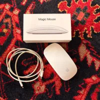 مجیک موس اپل (Magic Mouse) در حد نو با جعبه و کابل