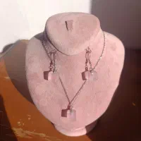 بدلیجات رنگ ثابت اناری ست گردنبند وگوشواره یلدایی|بدلیجات|همدان, |دیوار