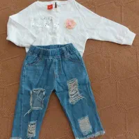 لباس مجلسی بچگانه وتعدادی شلوار وپافر|کفش و لباس بچه|تهران, امام زاده حسن|دیوار