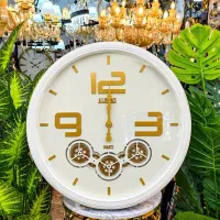 ساعت دیواری چرخ دنده ای سفید مدل جدید