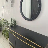 ست آینه کنسول میز tvو ساعت در حد نو