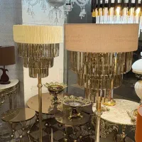 دو مدل لوستر ایستاده مدل آباژور کنارسالنی کریستالی|چراغ خواب و آباژور|تبریز, |دیوار