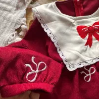 پیراهن مخمل کبریتی سایز ۳