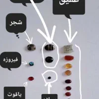 فیروزه شجر یاقوت باباقولو عقیق