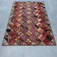 فرش دستباف (بساک)انواع کلاژ و چهل تیکه زیبا|فرش|مشکیندشت, |دیوار