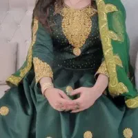 لباس مجلسی سبز درباری شیک سایز 44 فقط1بار پوشیده)