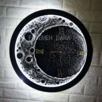 تابلو ماه کامل ساعت دیواری ماه آینه ماه|تابلو، نقاشی، عکس|شیراز, شهرک گلستان|دیوار