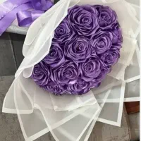 دسته گل و باکس روبانی