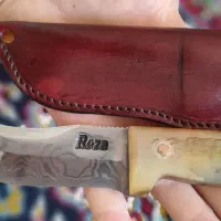 چاقو فولاد دمشقی دسته شاخ|کوهنوردی و کمپینگ|تهران, باغ فردوس|دیوار