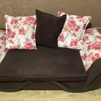 مبل ۳ نفره شکلاتی گلسار