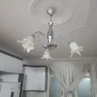 لوستر سه شاخه استیل