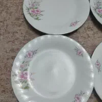 بشقاب پلوخوری قدیمی چینی گل عروس