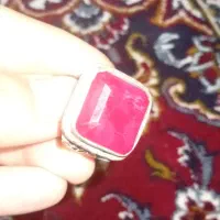 انگشتر نقره با نگین یاقوت یخی|بدلیجات|تبریز, |دیوار