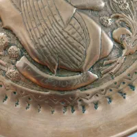 ظرف مسی قلم کاری عتیقه|کلکسیون اشیاء عتیقه|بروجرد, |دیوار