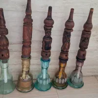 ۶عددقلیان چوبی سالم با سینی و متعلقات یکجا