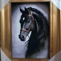 تابلوفرش دستبافت/تابلو فرش طرح کله اسب