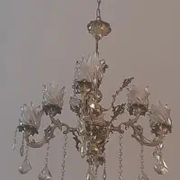 دو عدد لوستر ۴ شاخه برنز سالم