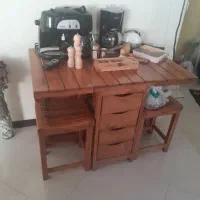 میز ناهار خوری ۴نفره تاشو چوب راش